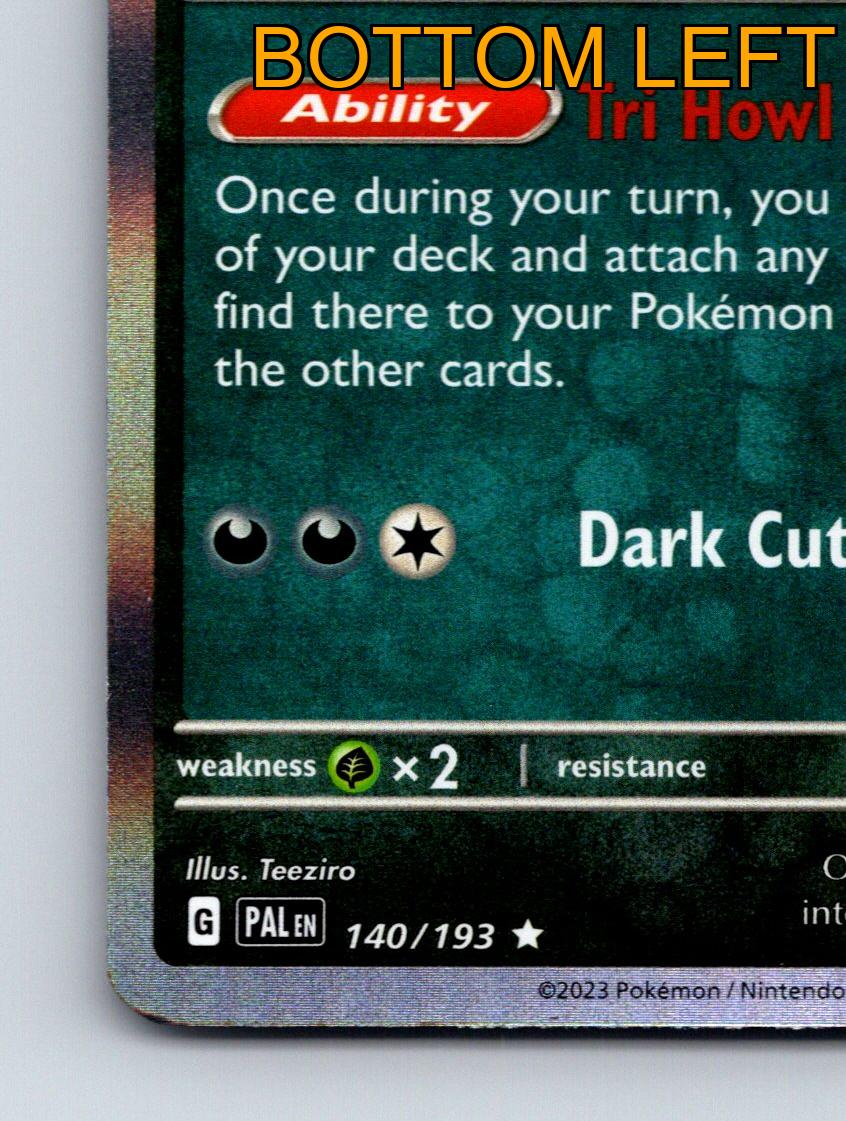 Stage 2 Hydreigon HP 180 Dark Cutter Ability Tri Howl Dark Pokmon Card |  eBay