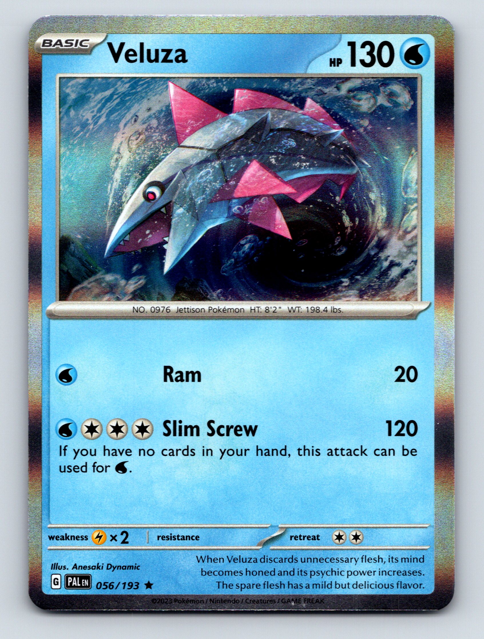 Basic Veluza HP 130 Slim Screw Attack Rare Colorful Water Pokémon