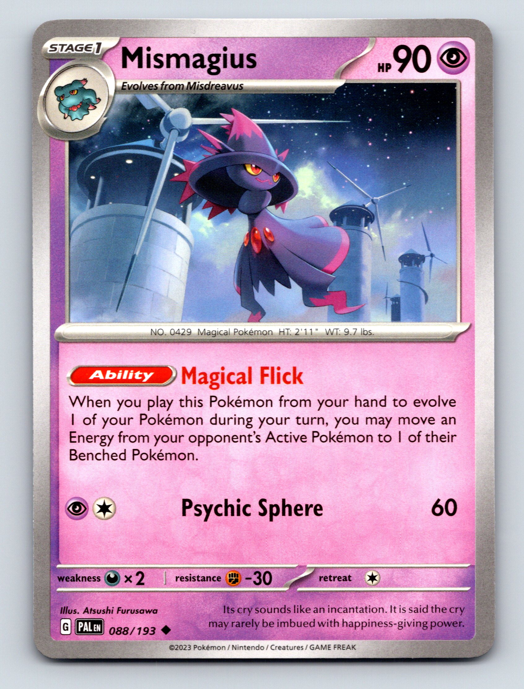Stage 1 Mismagius HP 90 Magical Flick Psychic Sphere Rarity Purple Stage 1 Mismagius HP 90 Magical Flick Psychic Sphere Rarity Purple