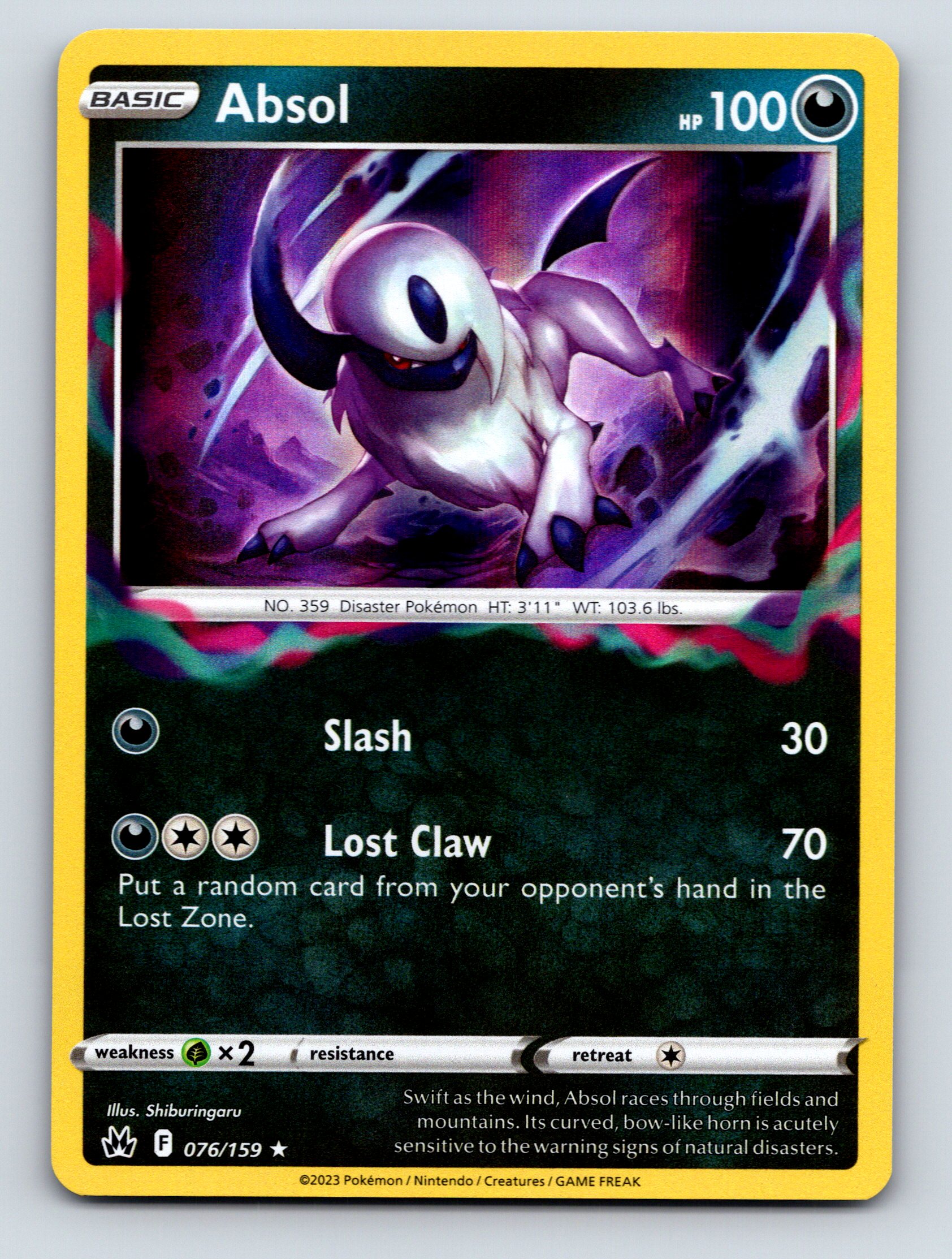 Basic Absol HP 100 Lost Claw Power Rarity Dark Pokémon Card | eBay