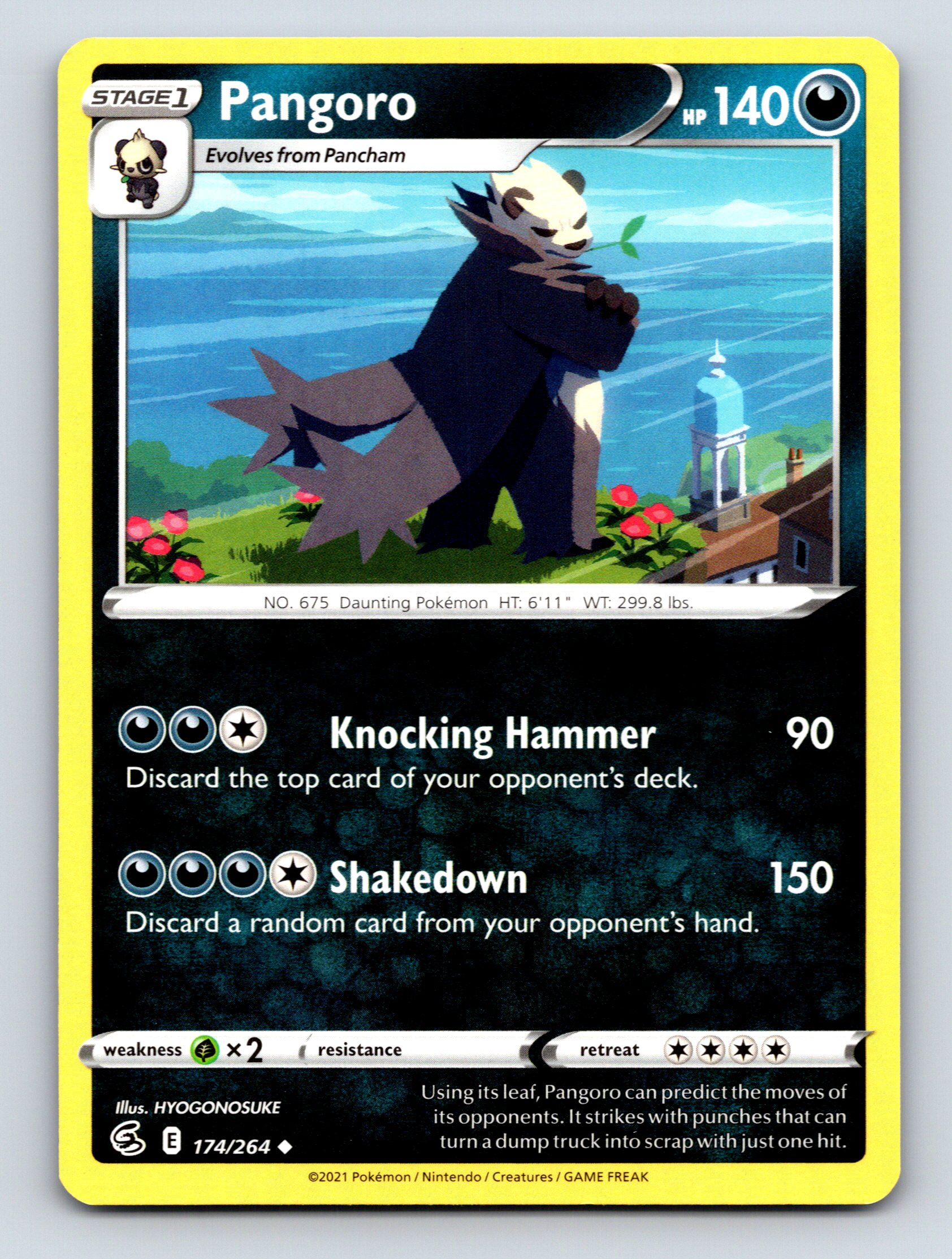 pangoro 140 pokemon card value Stage 1 Pangoro HP 140 Knocking Hammer Attack Dark Daunting Pokémon