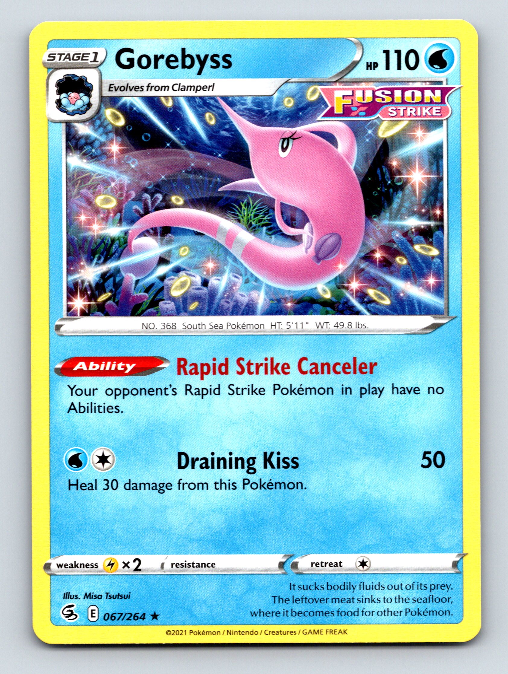 Stage 1 Gorebyss HP 110 Rapid Strike Canceler Water Fusion Strike