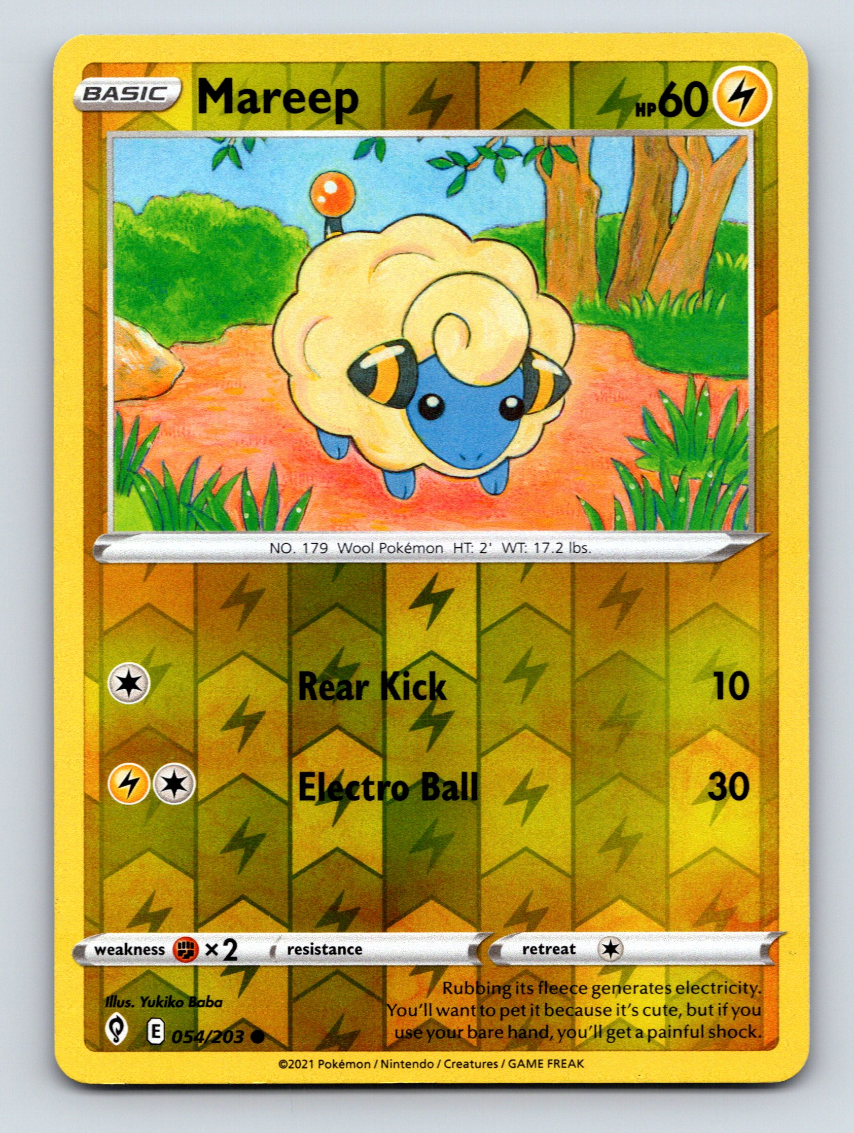 Basic Mareep HP 60 Electro Ball Angriff Rarität Gelb Bunt Pokémon - Bild 1 von 10