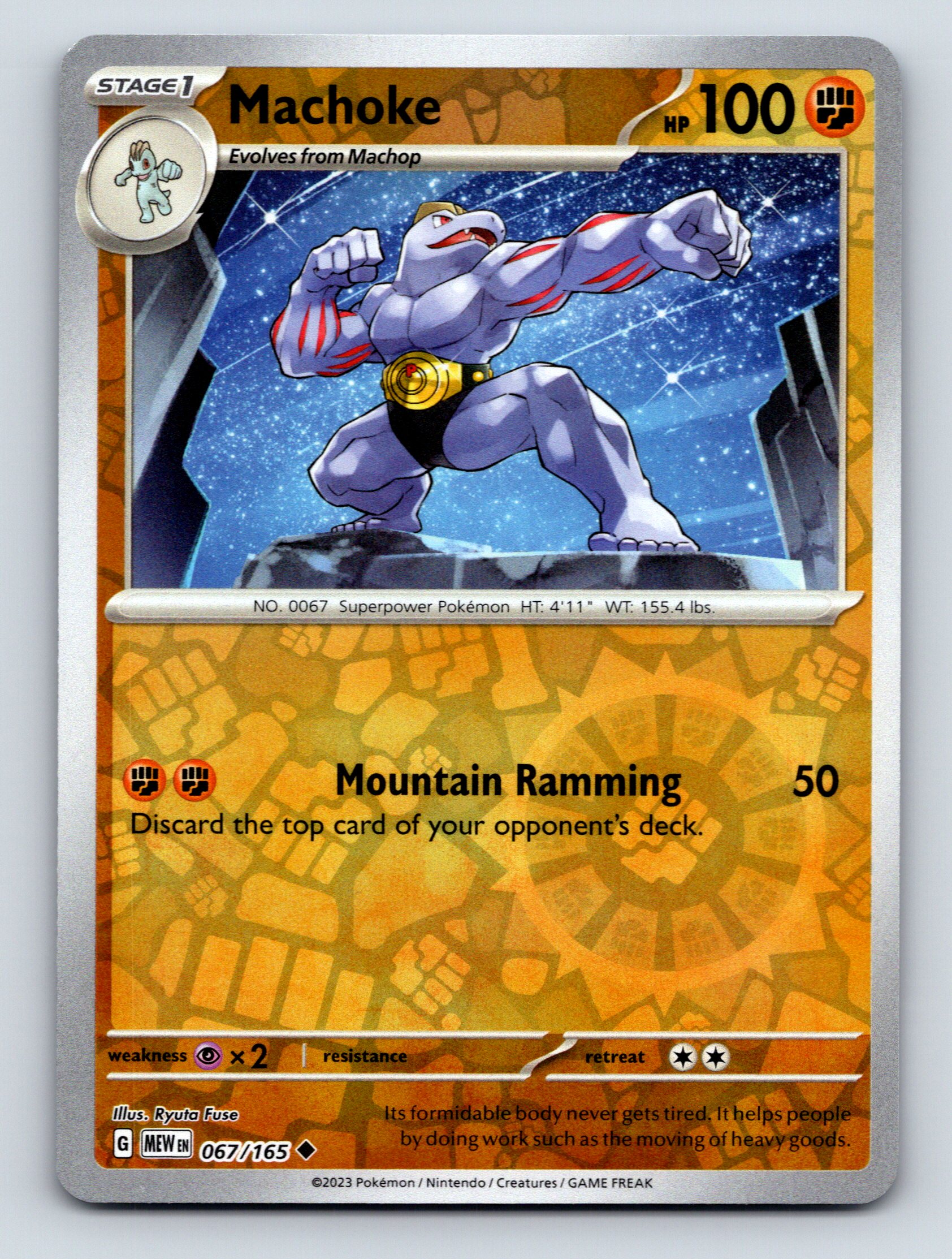 why are people fighting over pokemon cards Stage 1 Machoke HP 100 Mountain Ramming Attack Fighting Colorful Pokémon
