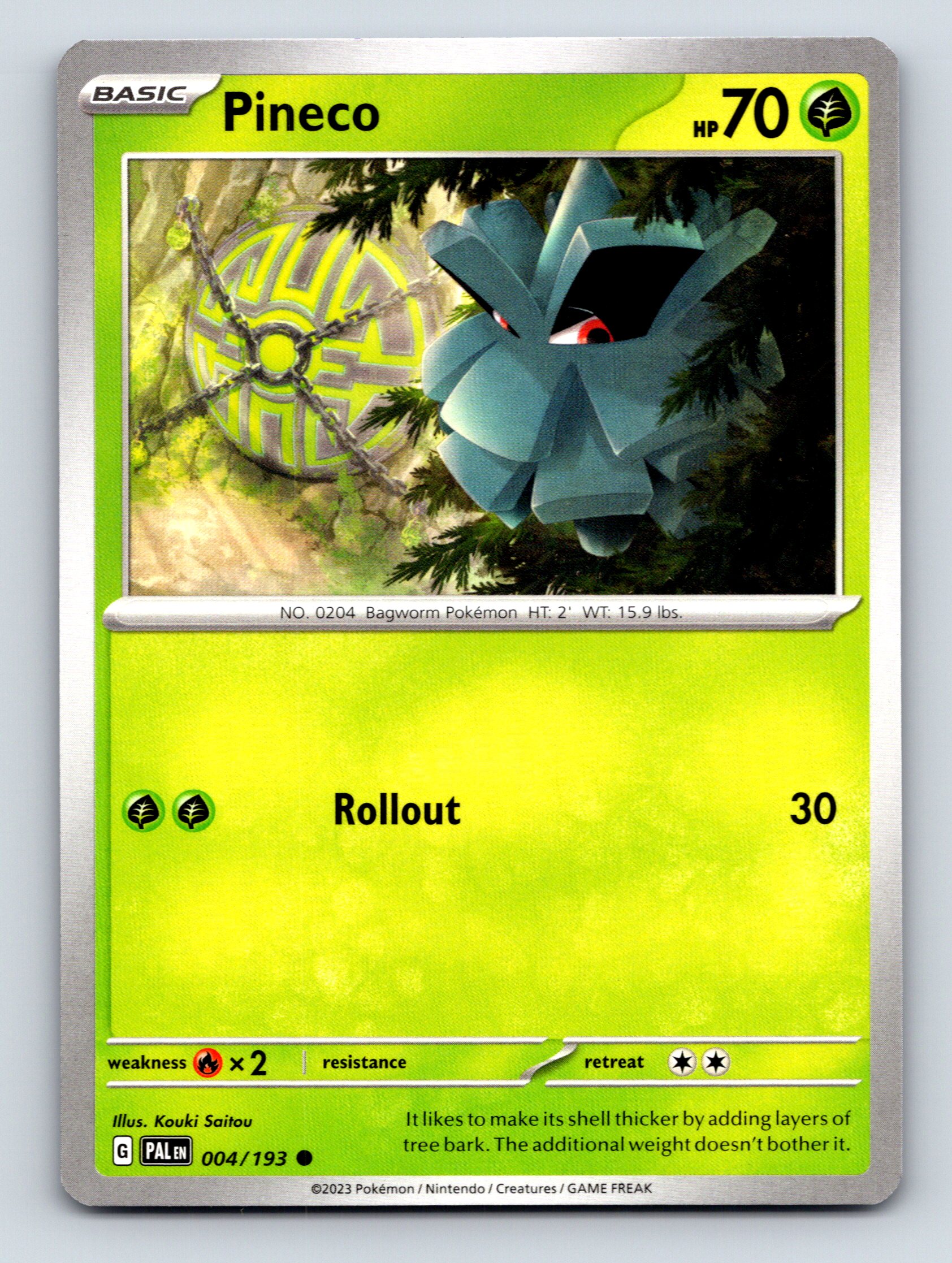 Basic Pineco HP 70 Rollout Attack Rarity Green Pokémon Card | eBay