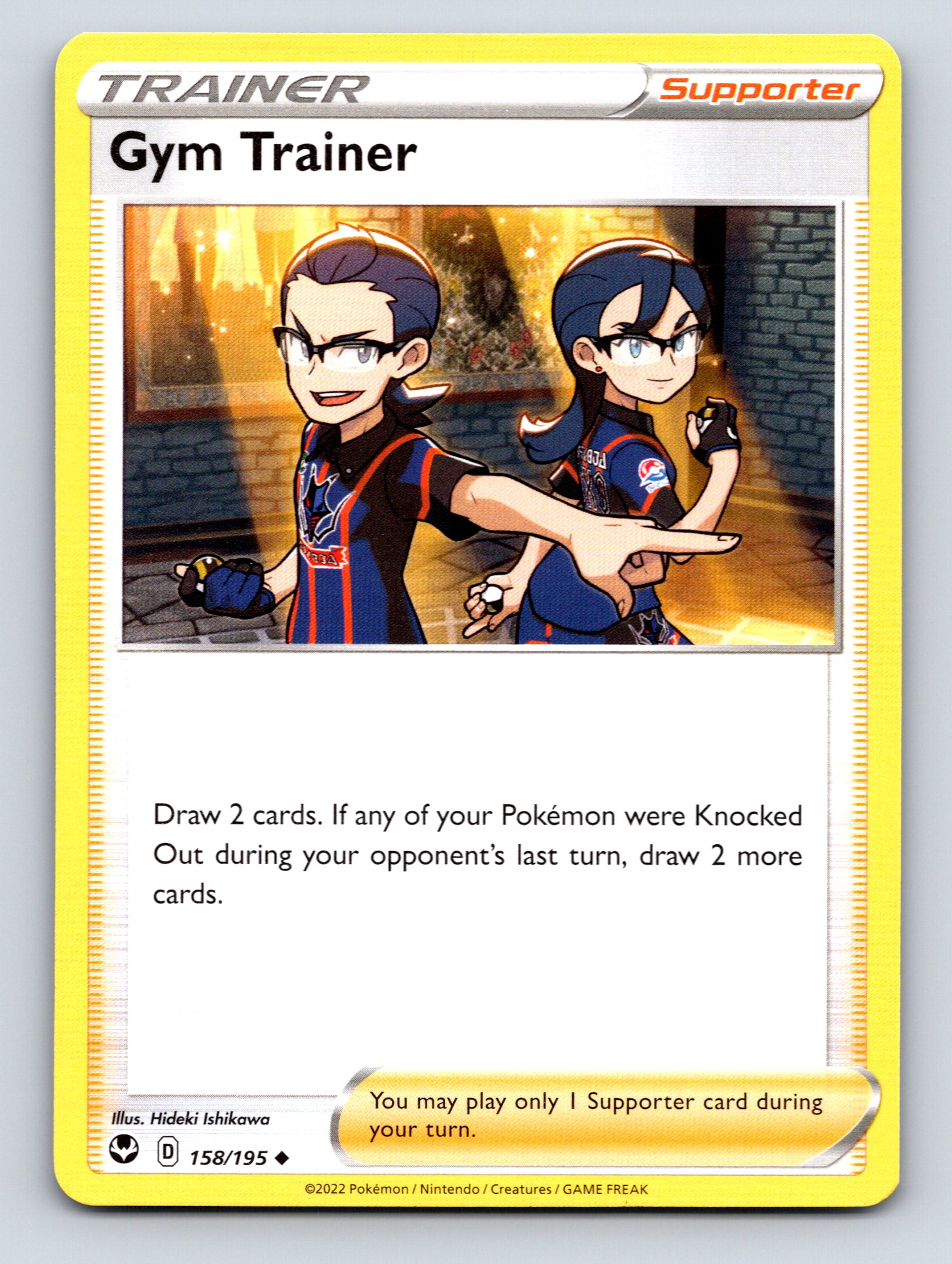 Trainer Gym Trainer Rarity Yellow Illuminated Pokmon TCG Supporter