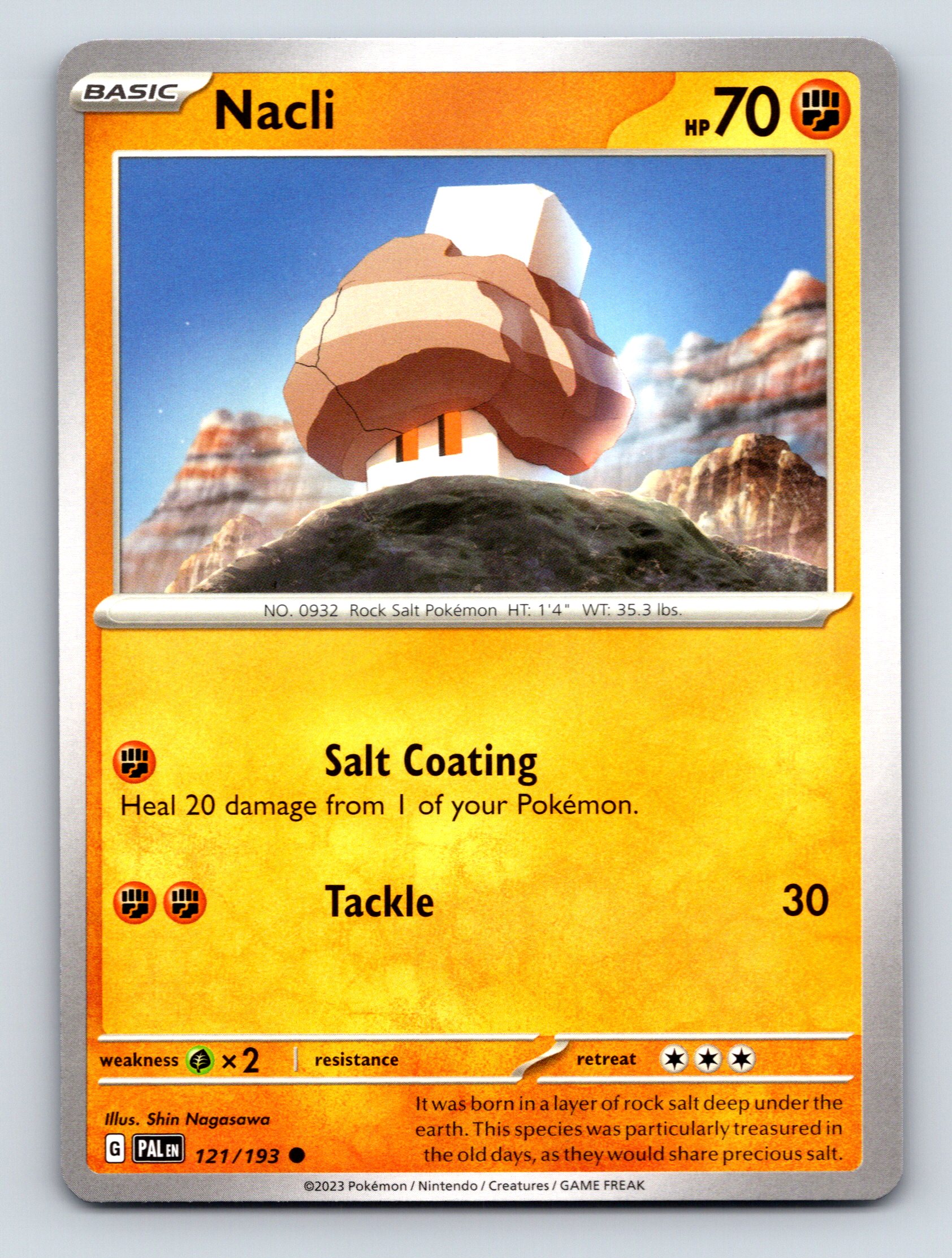 Pokémon Karte Basic Nacli HP 70 Salt Coating Tackle Rock Salt Orange - Bild 1 von 10