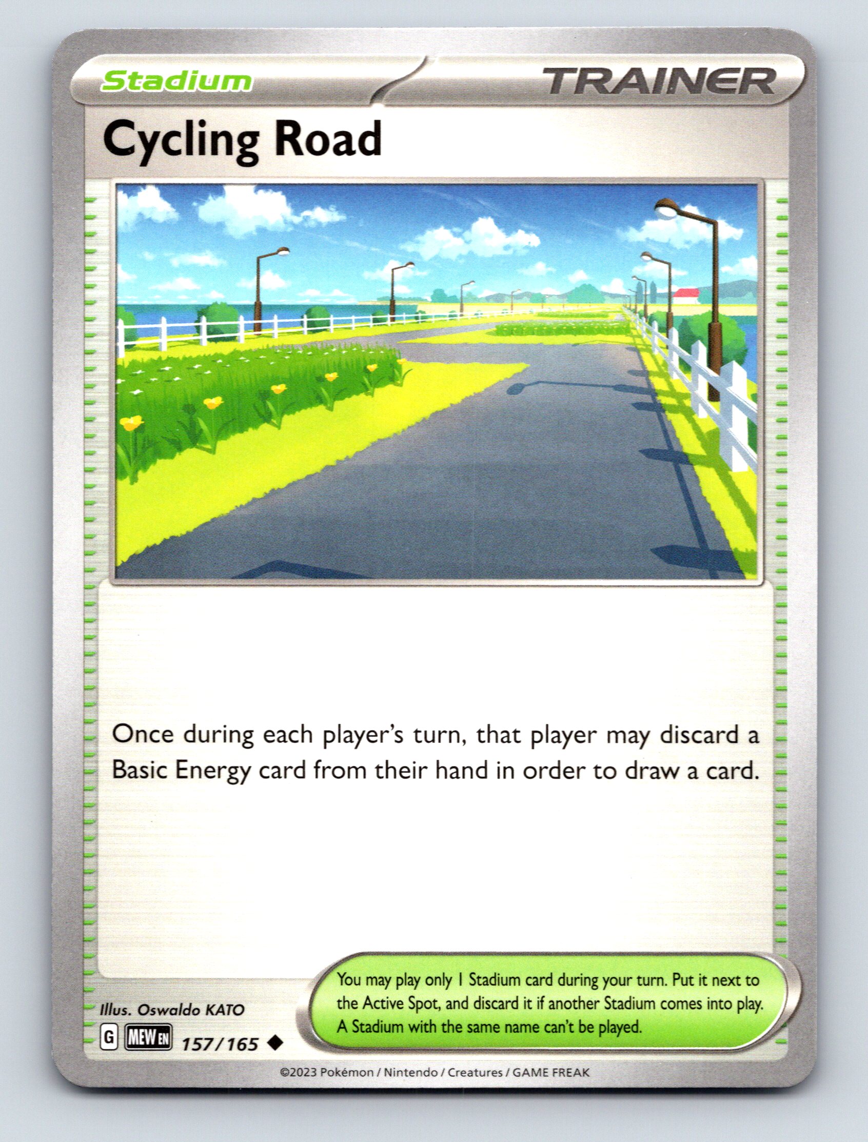 Trainer Cycling Road Stadium Energy Card Green Scenic Pokmon | eBay
