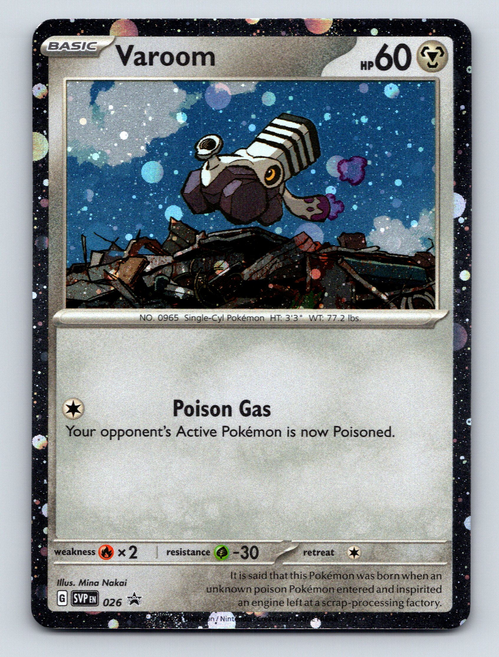 Basic Varoom HP 60 Poison Gas Rarity Dark Mysterious Pokémon | eBay
