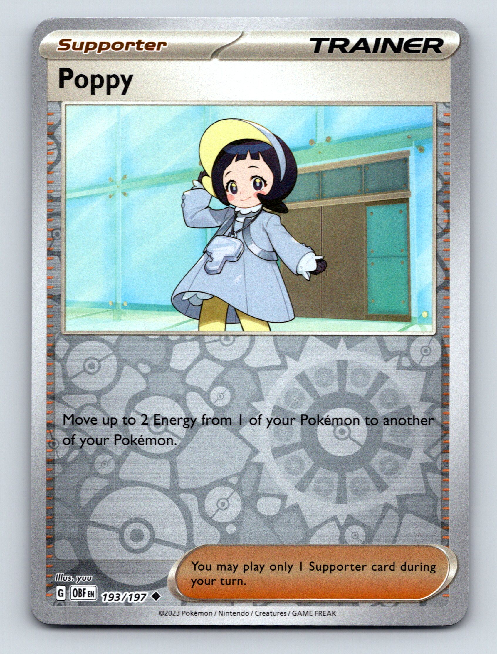 Trainer Supporter Poppy Energy Transfer Rarity Colorful Pokémon