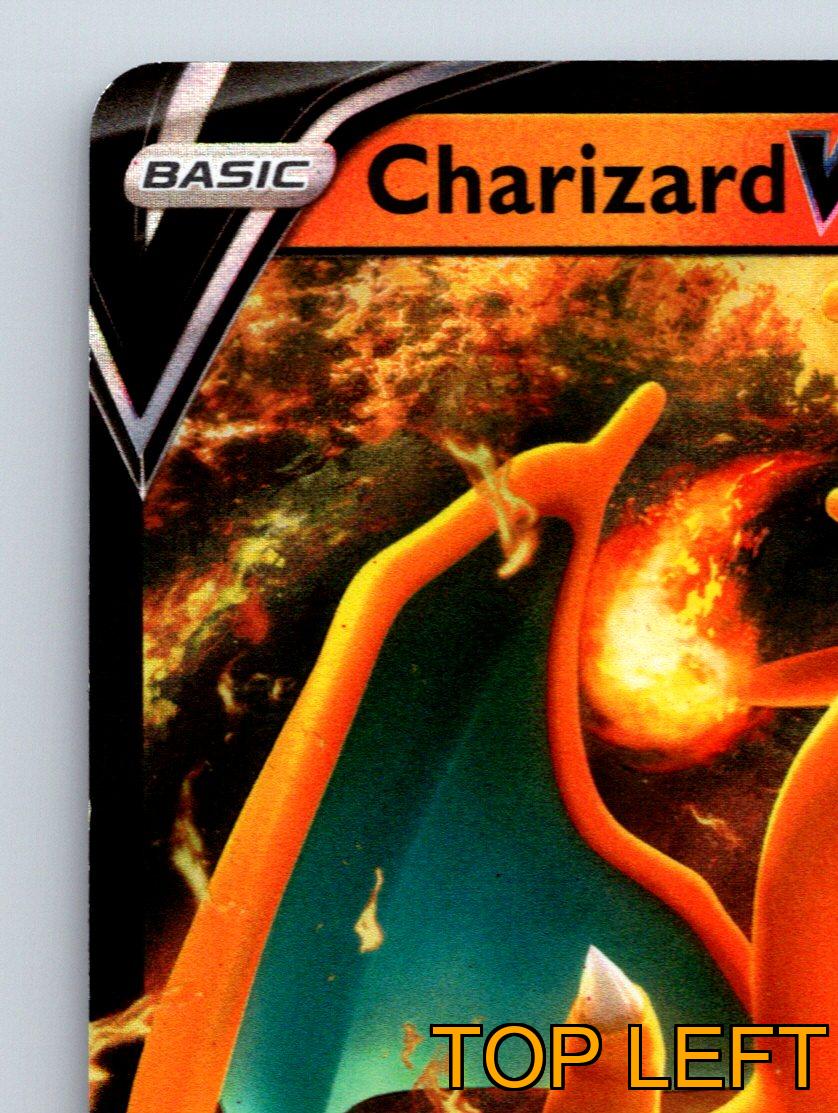 Basic Charizard V HP 220 Incinerate Attack Rarität Red Fiery