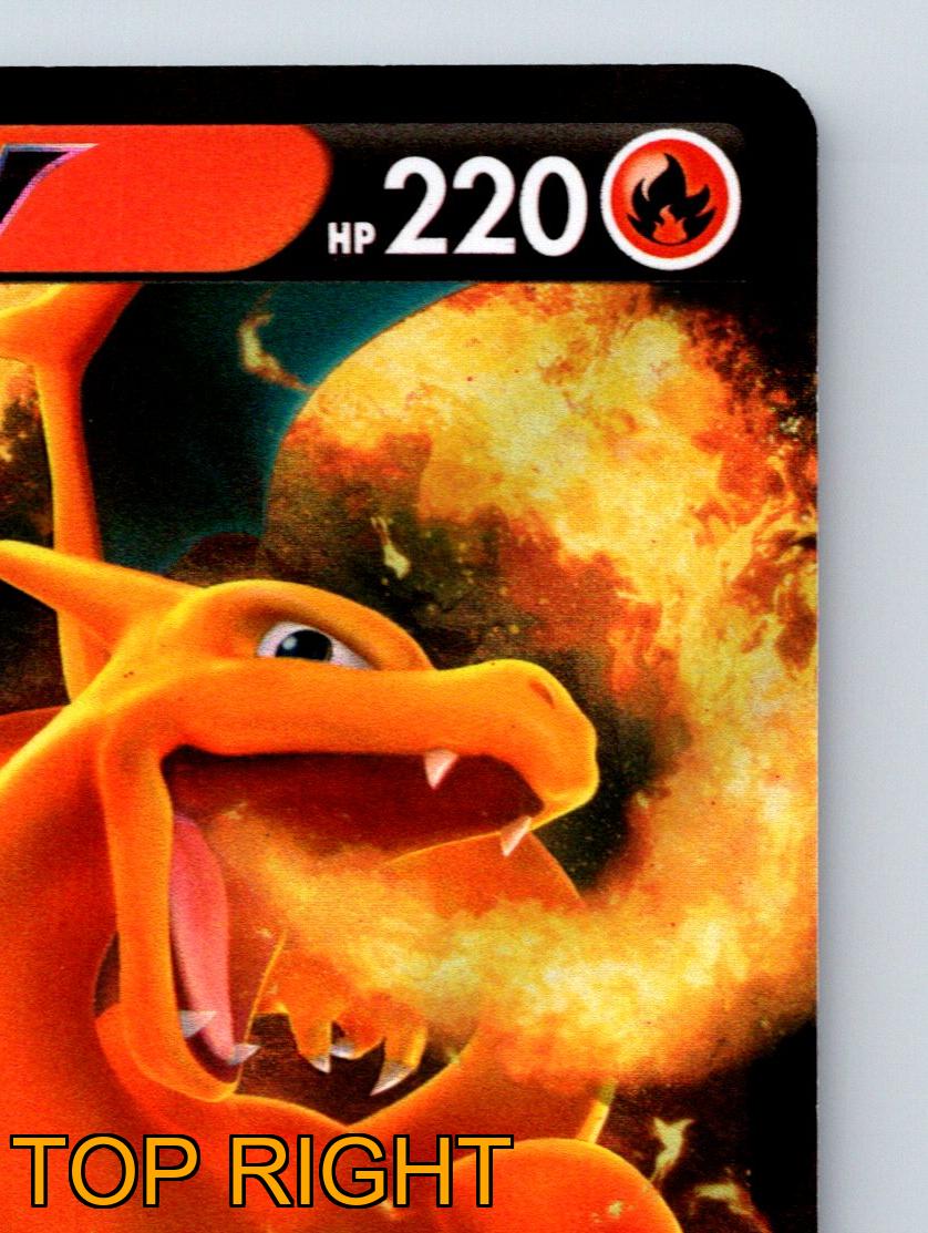 Basic Charizard V HP 220 Incinerate Attack Rarität Red Fiery