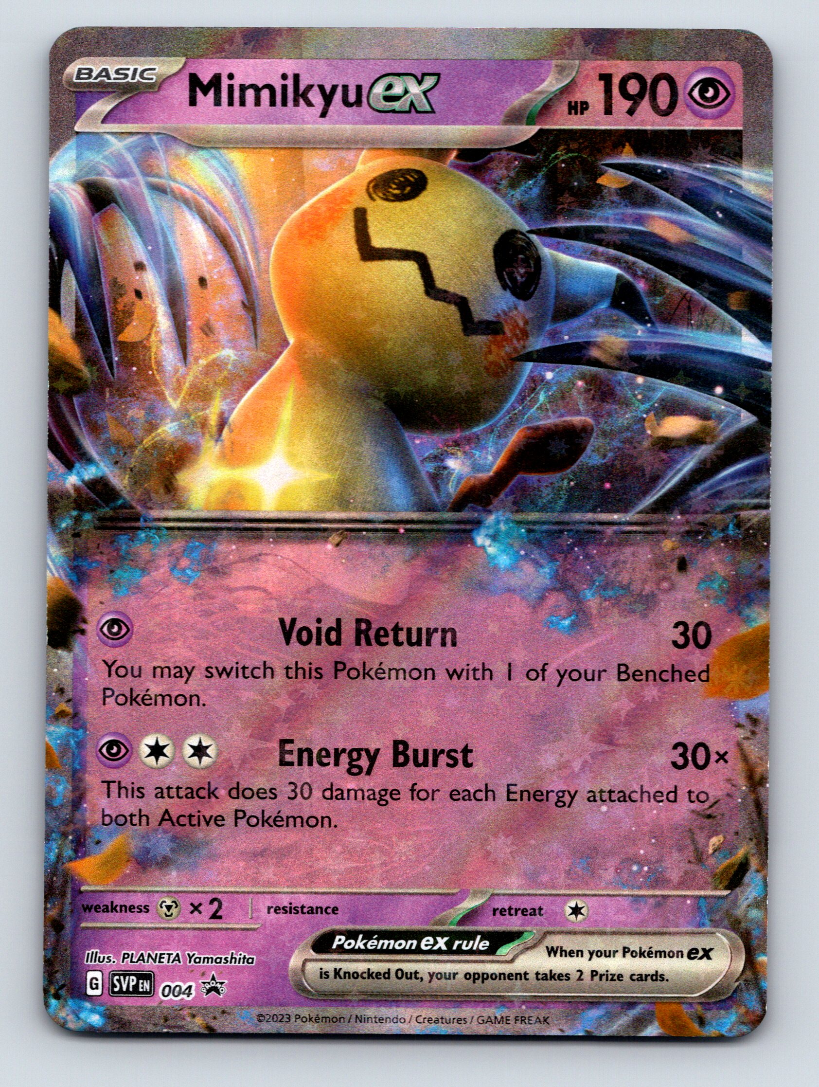 Basic Mimikyu EX HP 190 Void Return Attack Psychic Colorful Pokémon eBay