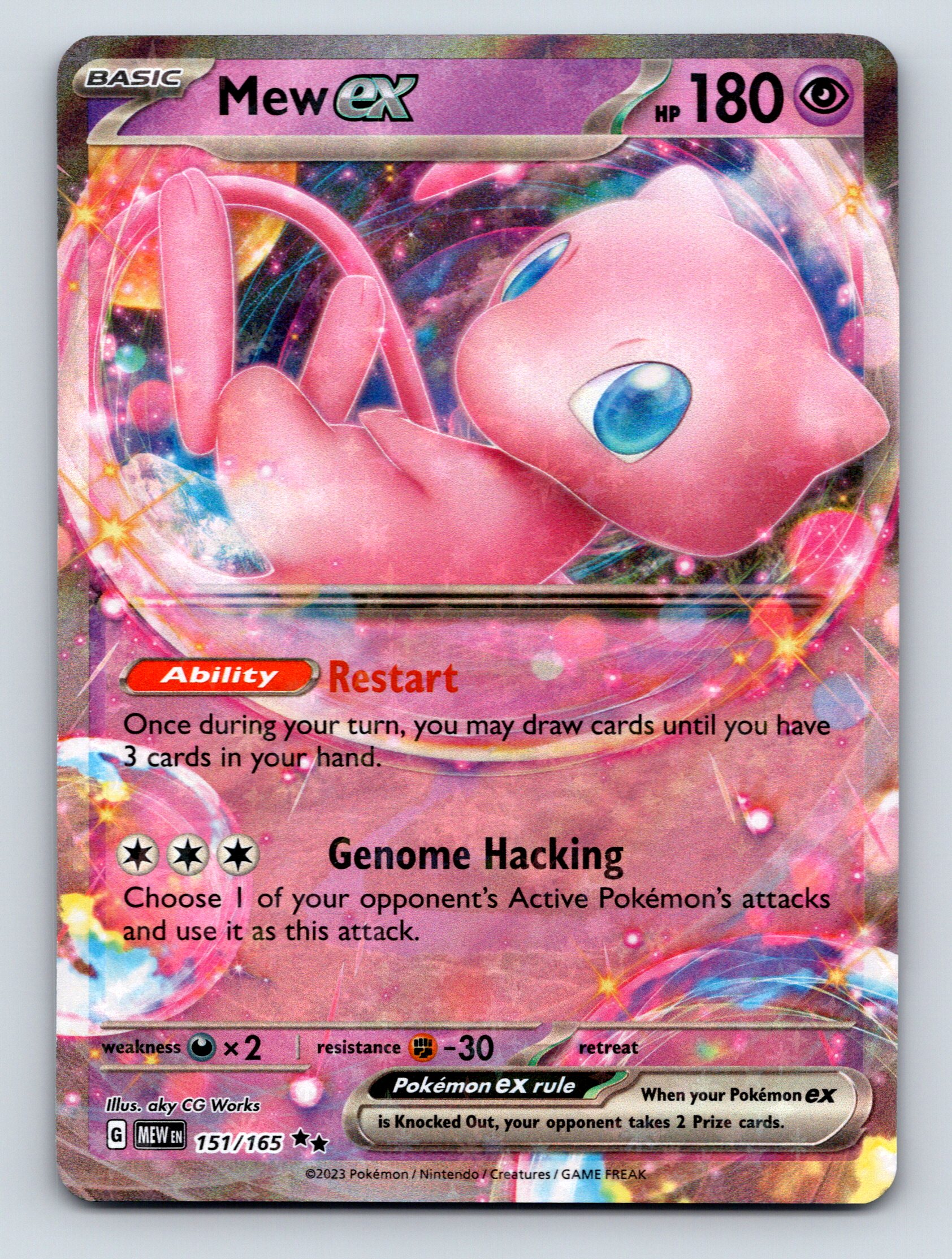 Basic Mew EX HP 180 Genome Hacking Ability Rarity Pink Enthralling Pokmon